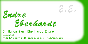 endre eberhardt business card